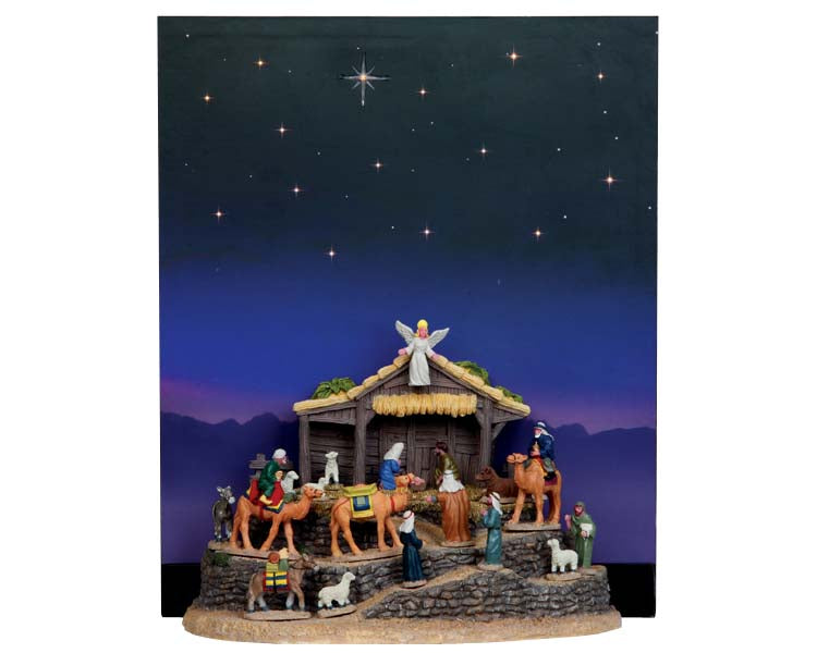 LEMAX Village Bethlehem with Background, Battery Operated (4.5V) #64059